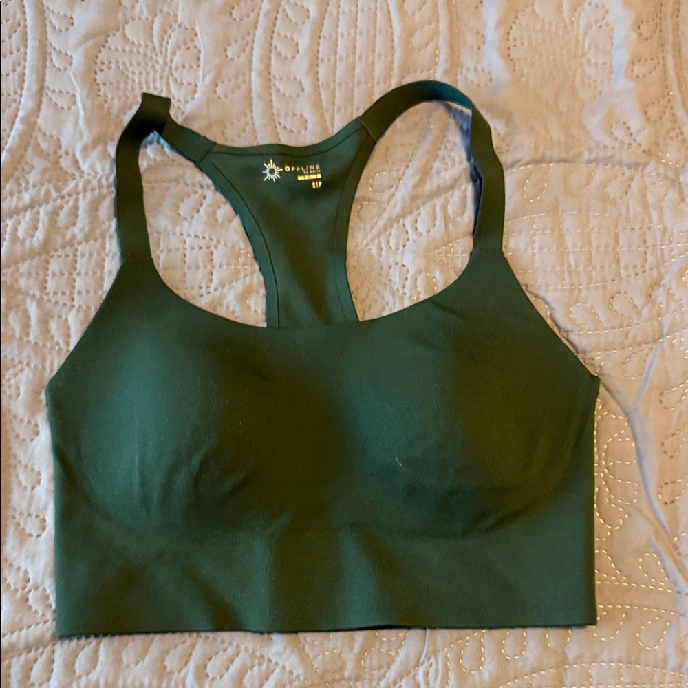 Olive Green Racerback Sports Bra